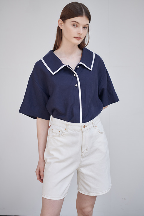 [B품] 22MN linen marine blouse [NA]