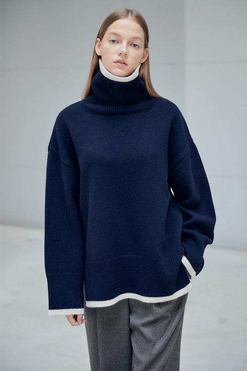 [B품] 21WN color point roomy turtleneck [NA]