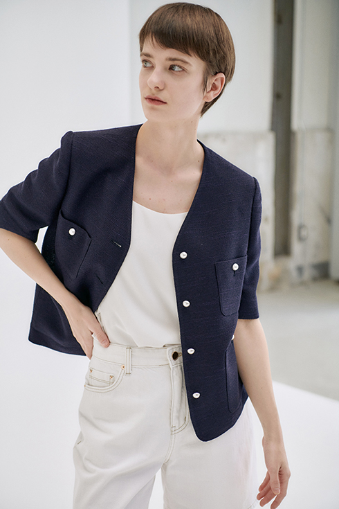 [B품] 22N summer tweed crop jacket [NA]