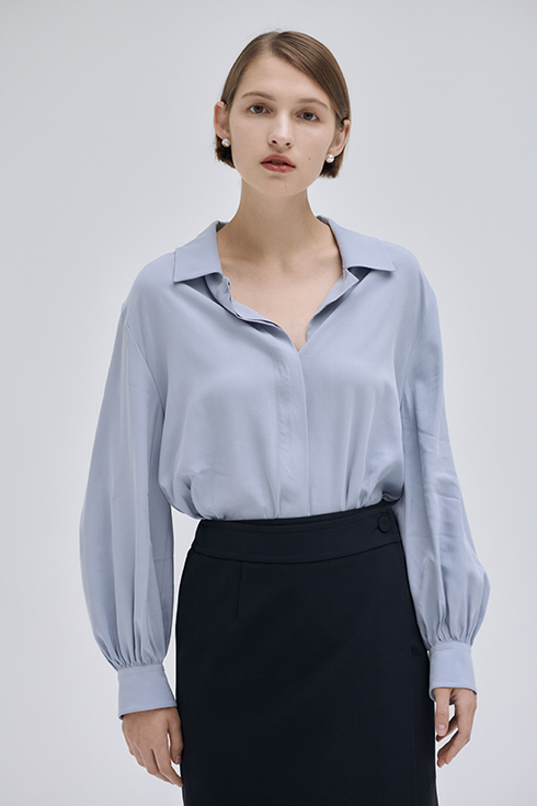 23SN tencel shirring blouse [2colors]